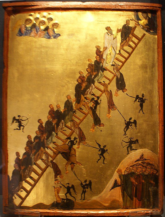 Vision of a ladder to heaven or hell