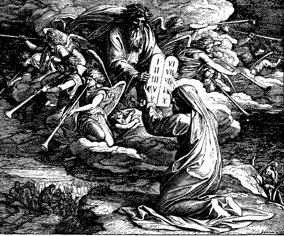 Moses receives the Ten Commandments