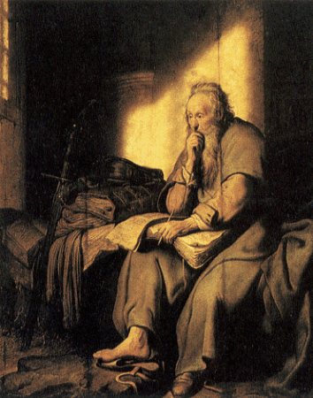 Paul in prison (Rembrandt)