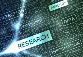 Abstract image: RESEARCH, ANALYSIS, INFORMATION
